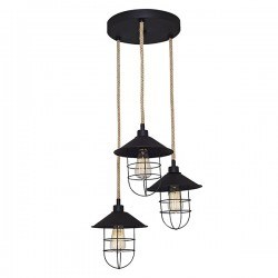 Özcan 3-lü Sarkıt Siyah Metal 3x 40w E27-6592-3a.19 - Özcan Aydınlatma