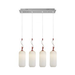 Özcan 4-lü Sıralı Söğüt Sarkıt Kırmızı4 X 4w Led-5249-4as.06 - Özcan Aydınlatma