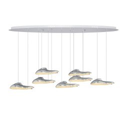 Özcan 5376 7-li Sıralı Balık Sarkıt1x 28w Led-5376-7as - Özcan Aydınlatma