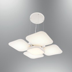 Özcan 5-li İnstela Avize Beyaz Metal Gövde-Akrilik 1x 91w Smd Led-5616-5a.01 - Özcan Aydınlatma