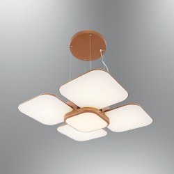 Özcan 5-li İnstela Avize Kahve Metal Gövde-Akrilik 1x 91w Smd Led-5616-5a.04 - Özcan Aydınlatma