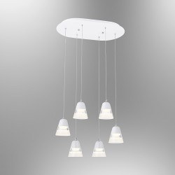 Özcan 6-lı Arge Sıralı AvizeMetal Gövde-Akrilik 6 X 5w Smd Led-5353-6as - Özcan Aydınlatma