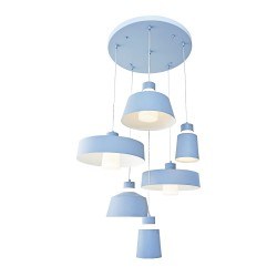 Özcan 6-li Timpani Sarkıt Gri6 X 40w E14-5248-6a.16 - Özcan Aydınlatma