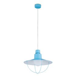 Özcan B GoraTekliAvize Mavi Metal Gövde-Opal Cam 1x 40w E27-6470-2.05 - Özcan Aydınlatma