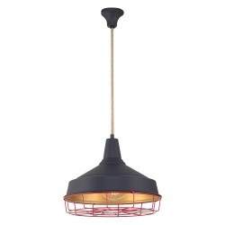 Özcan Kabella Tekli Avize-Ampulsüz-Siyah Metal 1x 40w E27-6536-1a.19 - Özcan Aydınlatma