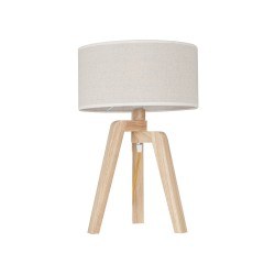 Özcan Masa LambasıAhşap Gövde-Pvc Şapka 1x 24w E27-6316-4 - Özcan Aydınlatma