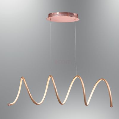 Özcan Spring Uzun Sarkıt Rose Gold Metal Gövde-Akrilik 1x 25w Led-5639-3a.32 - 1