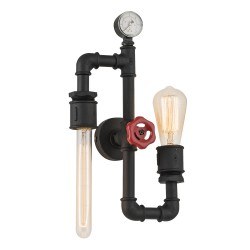 Özcan Teo Aplik-Ampulsüz-Siyah Metal 2 X 40w E27-6576.19 - Özcan Aydınlatma