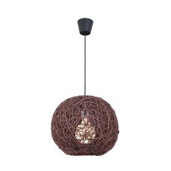 Özcan Tirol Sarkıt Kahve Plastik Gövde-Hasır Şapka 1x 24w E27-5413.04 - Özcan Aydınlatma