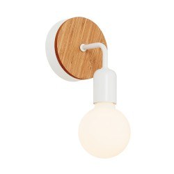 Özcan Valetta Aplik Beyaz Ahşap 1x 40w E27-4056-Apl.01 - Özcan Aydınlatma