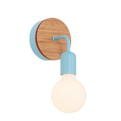 Özcan Valetta Aplik Mavi Ahşap 1x 40w E27-4056-Apl.05 - Özcan Aydınlatma