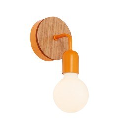 Özcan Valetta Aplik Oranj Ahşap 1x 40w E27-4056-Apl.09 - Özcan Aydınlatma