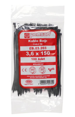 Plastic Black Cable Tie 3,6mmx150 - 1