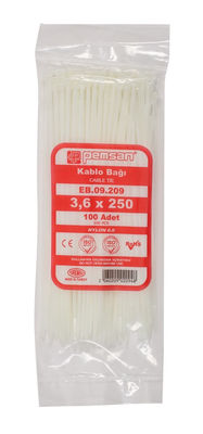 Plastic White Cable Tie 3,6mmx250 - 1