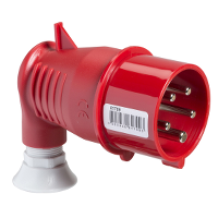 PratiKa serbest fiş - 90° açılı - 16 A - 3P + N + E - 380...415 V AC - IP44 