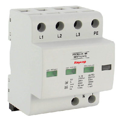 Raycap Compact Multipolar SPD 12.5 kA Series Pro block B(R) 50(3+1) Surge arrester_copy(1) - 1