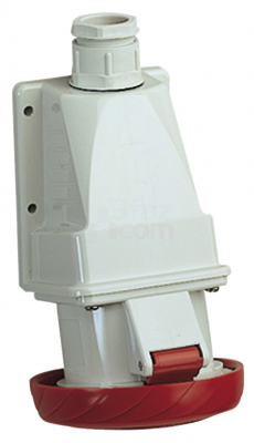 Schneider 4x16a Triphasic 3p-N-T Ip67 Screwed Connection Wall Socket - 1