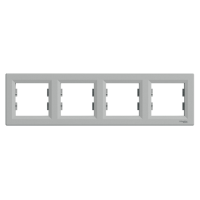 Schneider Asfora Alüminyum 4-lü Yatay Çerçeve-Eph5800461 - Schneider Electric