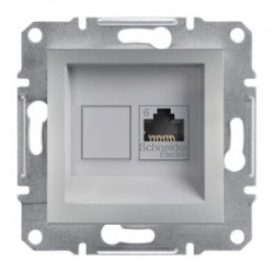 Schneider Asfora Alüminyum Rj45 Tek Çıkışlı Telefon Prizi-Eph4700161 - Schneider Electric