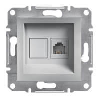 Schneider Asfora Alüminyum Tek Çıkışlı Telefon Prizi-Eph4100161 - Schneider Electric