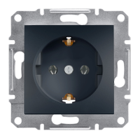 SCHNEIDER Asfora Anthracite Earthed Plug - Schneider Electric