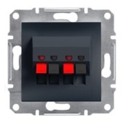 Schneider Asfora Antrasit 2'li Hoparlör Prizi / Eph5700171 - Schneider Electric