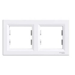 Schneider-Asfora Beyaz 2-li Yatay Çerçeve-EPH5800221 - Schneider Electric
