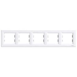 Schneider-Asfora Beyaz 5-li Yatay Çerçeve-EPH5800521 - Schneider Electric