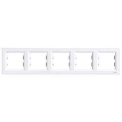Schneider-Asfora Beyaz 5-li Yatay Çerçeve-EPH5800521 - 1