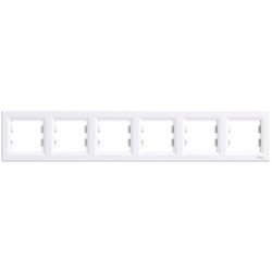 Schneider-Asfora Beyaz 6-lı Yatay Çerçeve-EPH5800621 - Schneider Electric