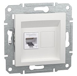 Schneider-Asfora Beyaz Telefon Prizi 4 Kontaklı-EPH4100121 - Schneider Electric