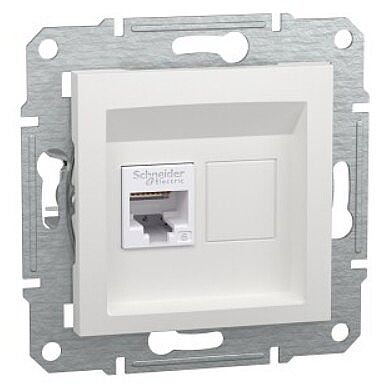 Schneider-Asfora Beyaz Telefon Prizi 4 Kontaklı-EPH4100121 - 1