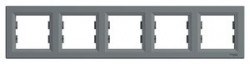 Schneider Asfora Çelik 5-li Yatay Çerçeve-Eph5800562 - Schneider Electric