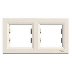 Schneider-Asfora Krem 2-li Yatay Çerçeve-EPH5800223 - Schneider Electric
