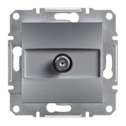 SCHNEIDER Asfora Steel 1dB SAT Connector - Schneider Electric