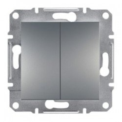 Schneider Asfora Steel Two-Way Switch 