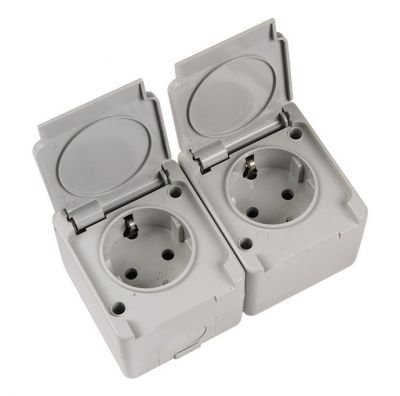 Schneider Double Earthed Socket + Earthed Socket - 1