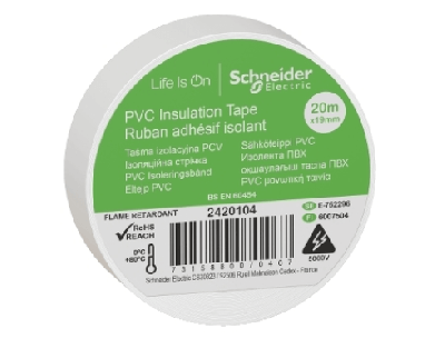 Schneider PVC İzolasyon Bandı 20mt*19mm Beyaz - 1