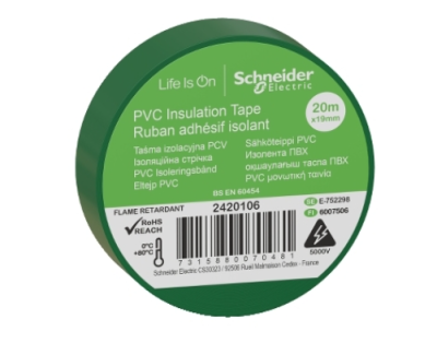 Schneider PVC İzolasyon Bandı 20mt*19mm Yeşil - 1