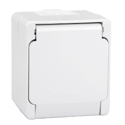 Schneider-Sıva Üstü Nemliyer Topraklı Priz-NML3100121 - Schneider Electric