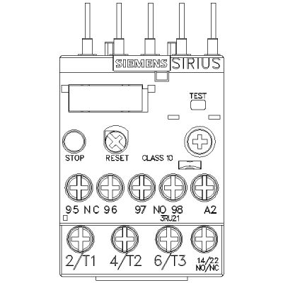 SIEMENS - 0.43-0.63 A Vida Bağlantılı Termik Röle - 3RU2116-0GB0 - 2