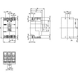 SIEMENS - 160A 3 Kutuplu Sabit Termik Güç Şalteri - 3VM1116-3ED32-0AA0 - 2