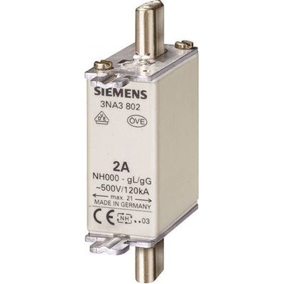 Siemens-2A Steatit Seramik Gövdeli NH-Bıçaklı Sigorta Buşonu-3NA3802 - 1