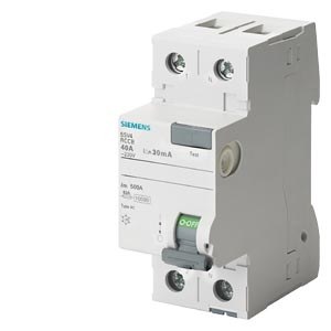 Siemens-2x16A 10 mA Residual Current Circuit Relay - 1