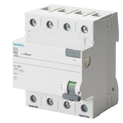 Siemens-4x40A 300 mA Kaçak Akım Rölesi 10kA-5SV4644-0 - 1