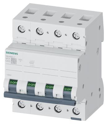 SIEMENS - 63A C Tipi 6 kA Anahtarlı 3 Faz ve Nötr Kesmeli Otomatik Sigorta - 5SL6263-7 - 1