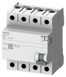 Siemens-4x25A 300 mA Residual Current Circuit Relay - Siemens