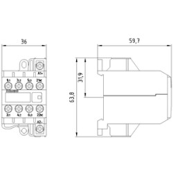 SIEMENS Vida Montajlı Mini Kontaktör - 3TG1001-0AL2 - 2