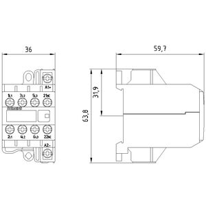 SIEMENS Vida Montajlı Mini Kontaktör - 3TG1001-0AL2 - 2