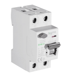 Sigma SHM2063030 Kaçak Akım Röleli Otomatik Sigorta 2P 63A 30mA C Tipi 